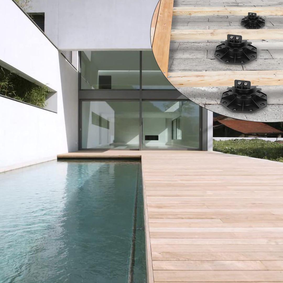 Tubiaz 10 Stück Stelzlager höhenverstellbar 30-60mm,Tragfähigkeit von 800kg,sind perfekt für Terrass