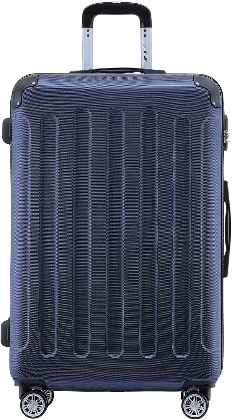 BEIBYE- Hartschalenkoffer Koffer Trolley Rollkoffer Reisekoffer Zahlenschloss 4 Zwilings-Rollen (Dar