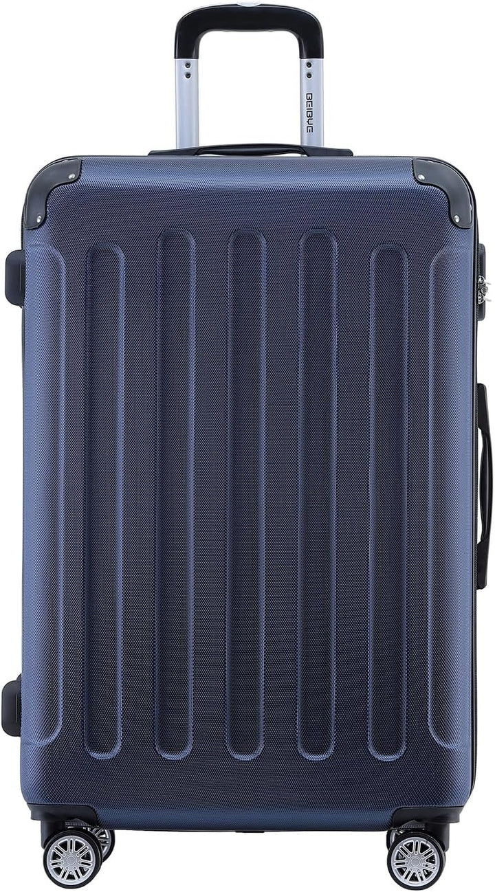 BEIBYE- Hartschalenkoffer Koffer Trolley Rollkoffer Reisekoffer Zahlenschloss 4 Zwilings-Rollen (Dar