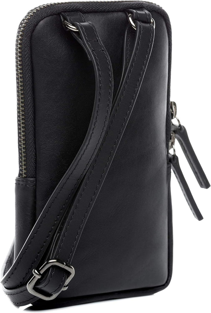FEYNSINN Berlin Handy Brustbeutel Kjell aus Premium Leder I Umhängetasche für Herren und Damen I Han