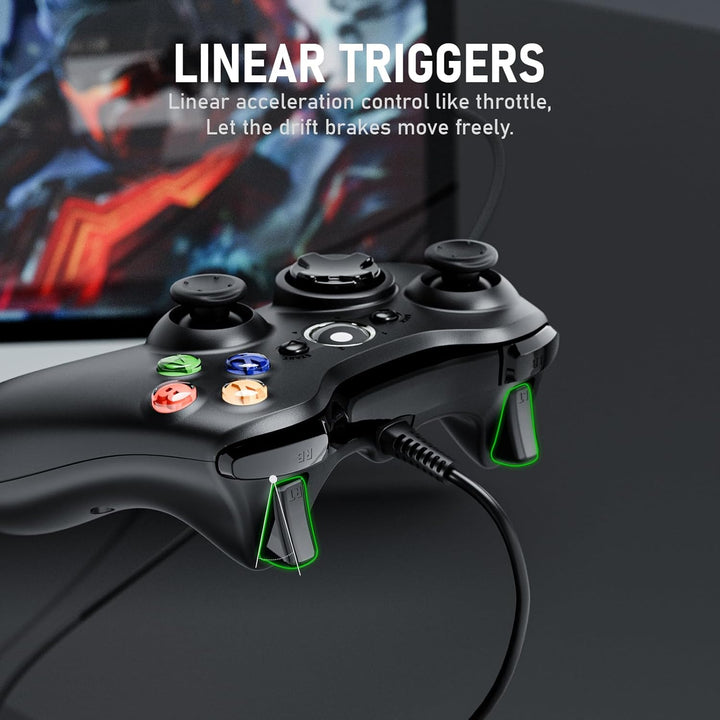 Diswoe Controller 2er Pack für PC Xbox 360, PC Controllers 2er Pack Wired USB Gamepad mit Kabel Joys