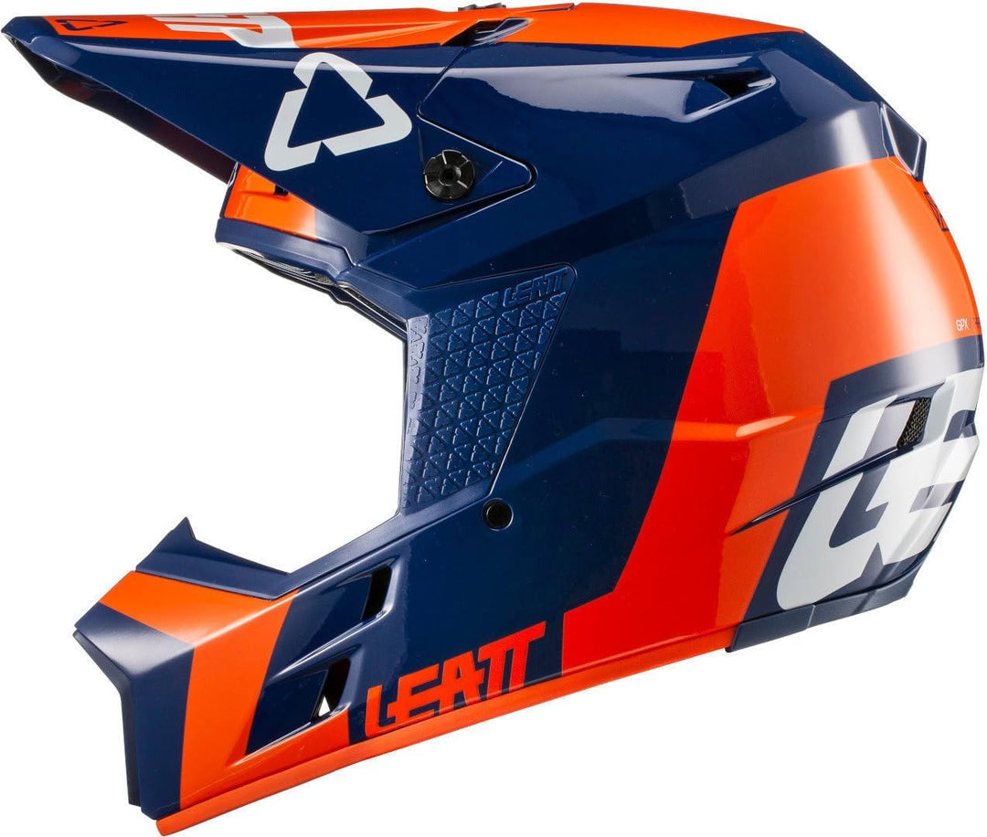 Leatt GPX 3.5 V20.2 Motocross Helm (Blue/Orange,XL (61/62))