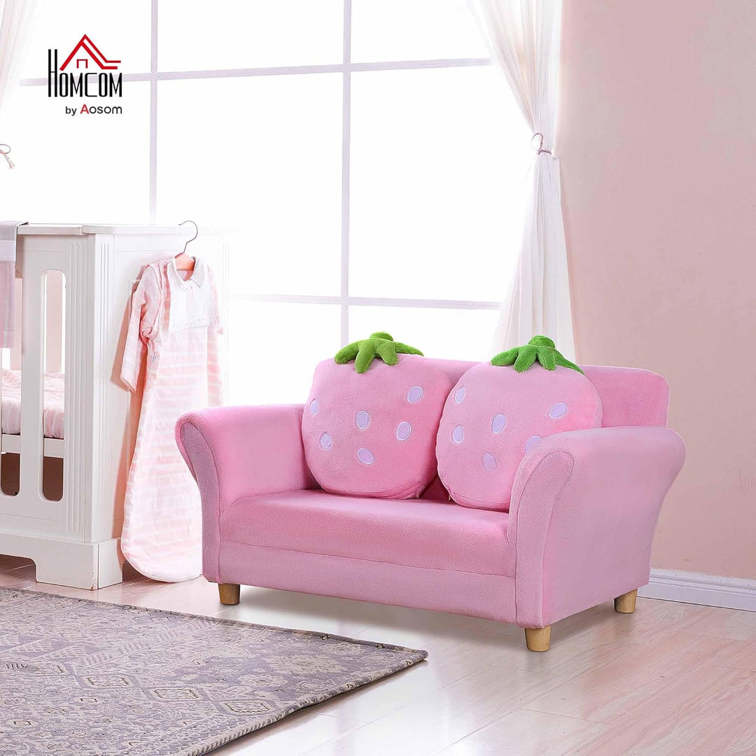 HOMCOM Kindersofa Kindersessel Sofa Couch Kinder Stuhl Kinderzimmer Softsofa Doppelsofa Einzelsofa(E