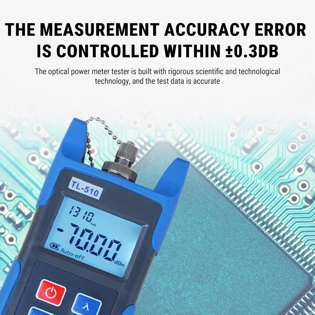 Glasfaser-Leistungsmesser, Optischer Leistungsmesser Glasfaserkabel-Tester, -70-+10dbm Optisches Eis