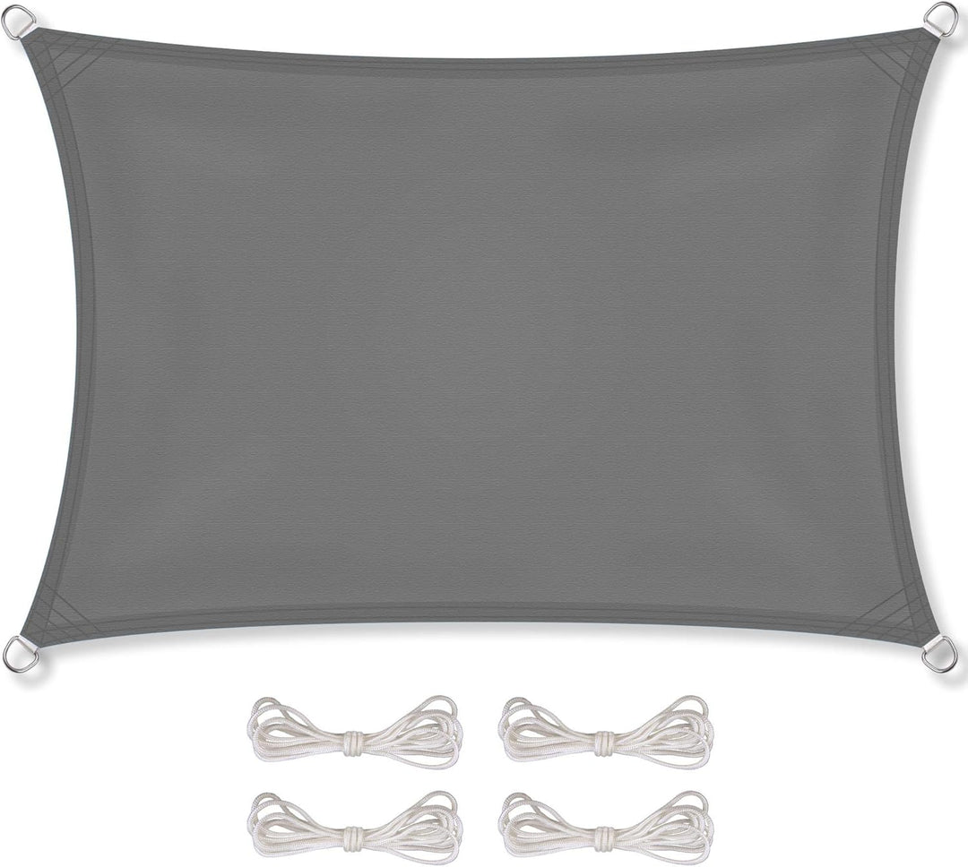 CelinaSun Sonnensegel inkl Befestigungsseile Premium PES Polyester wasserabweisend imprägniert Recht