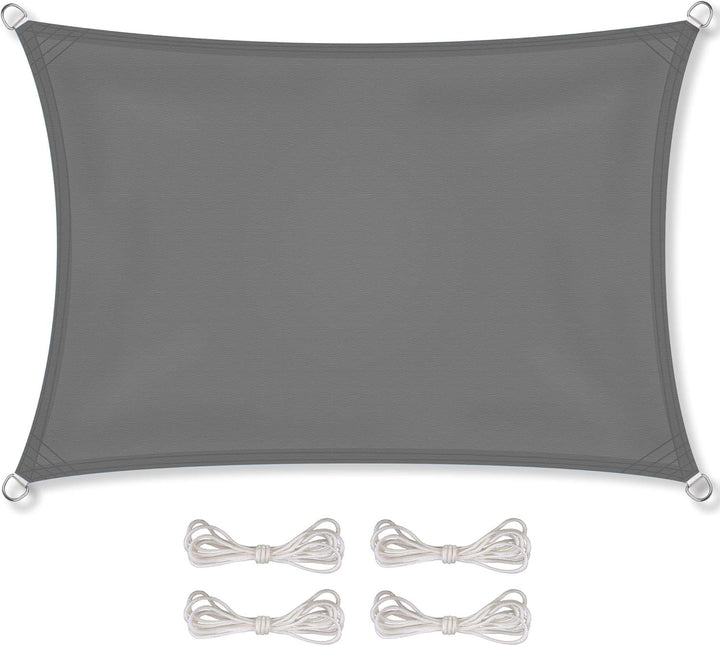 CelinaSun Sonnensegel inkl Befestigungsseile Premium PES Polyester wasserabweisend imprägniert Recht