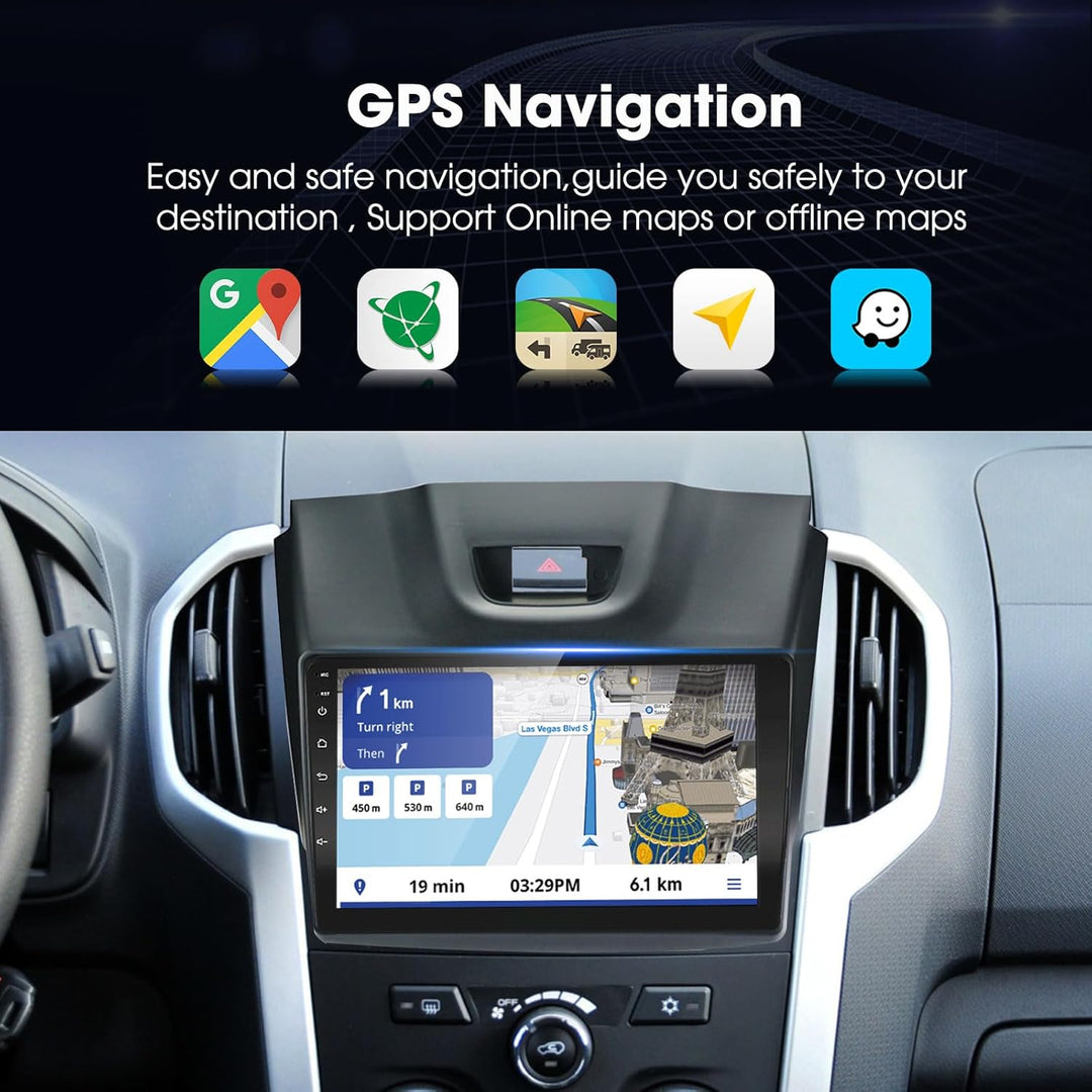 EZoneTronics Android 10.1 für Isuzu D-MAX 2012-2018, MU-X 2013-2017 Autoradio Stereo 9-Zoll-kapaziti