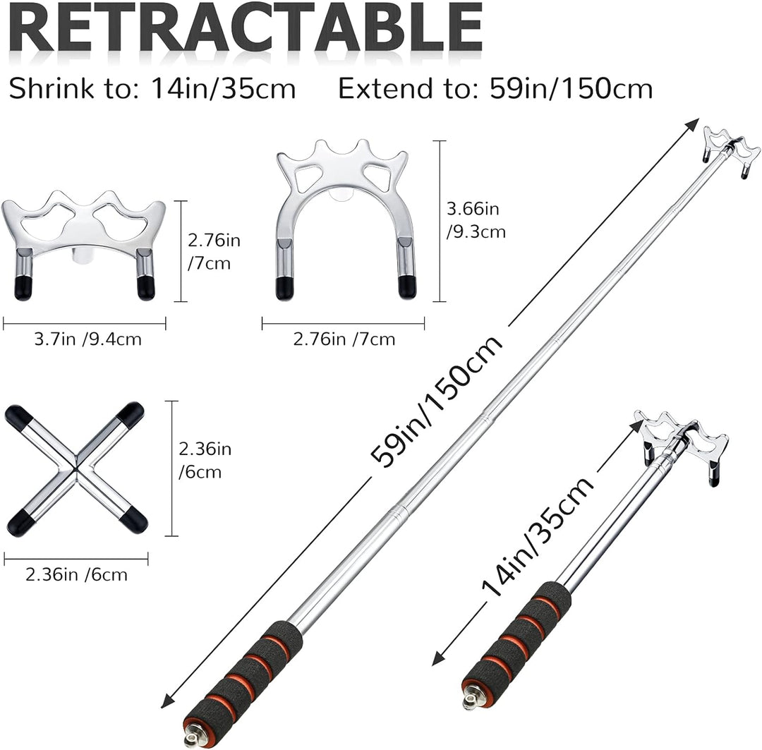 Skylety Billard Queue Versenkbare Billard Queue Stick Brücke Halter Billard Zubehör mit 3 Stücke Abn