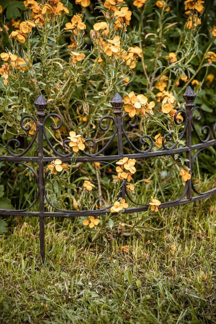 ecosoul 2-er Set Staudenhalter Strauchhalter Gartendeko Rost massiv halbrund Rankhilfe Metall Eisen