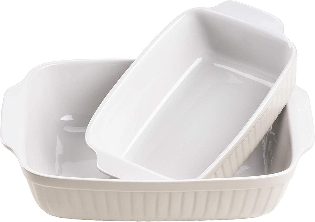 MÄSER 931137 Serie Kitchen Time, Auflaufformen rechteckig im 2er Set, eckige Ofenformen, ideal auch