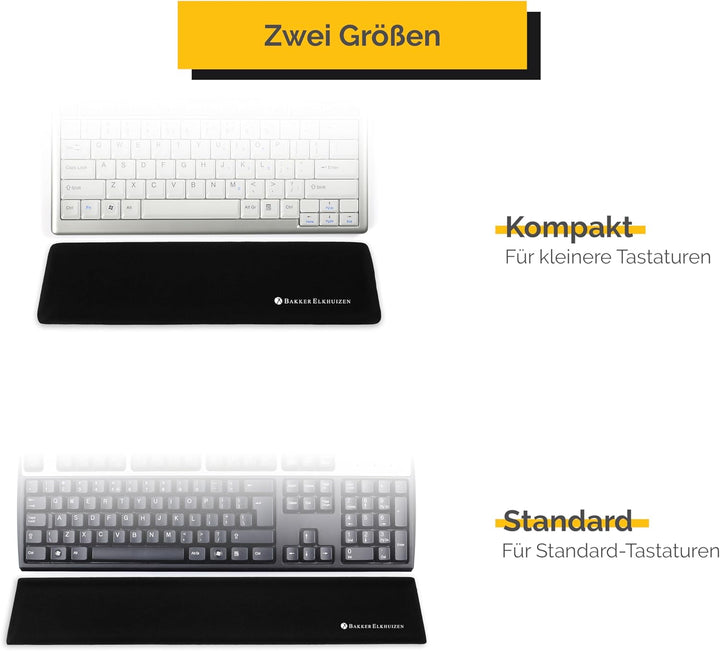 Bakker Elkhuizen Handgelenkauflage Ergo Wrist Rest Standard schwarz BNETWRS