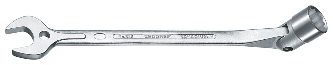 Maulsteckschlüssel 534 SW 17mm Gesamt-L.255mm m.bewegl.Steckschlüsselende GEDORE 17 mm, 17 mm