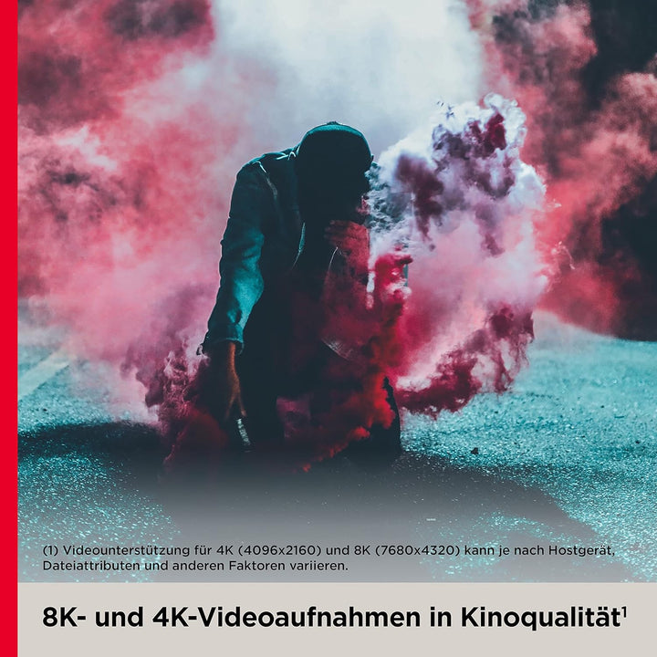 SanDisk Extreme PRO SDHC UHS-II Speicherkarte V90 256 GB (300 MB/s, 8K-, 4K- und Full-HD-Videoaufnah