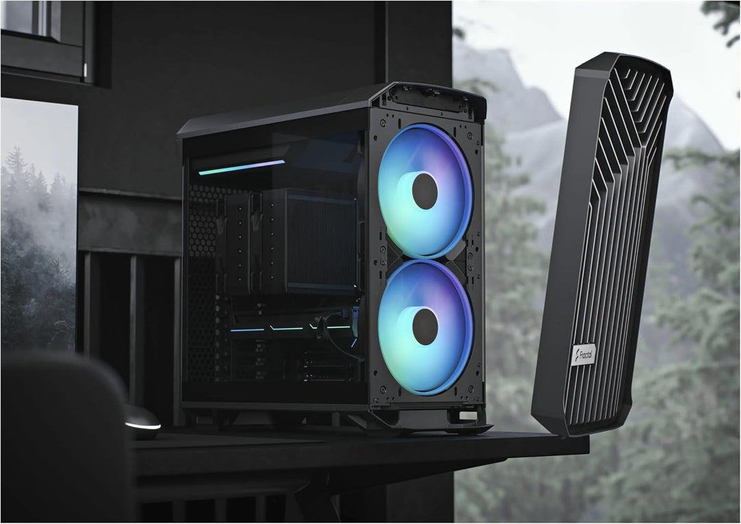 Fractal Design Torrent Compact RGB Black - Light Tint Tempered Glass Side Panels - Open Grille for M