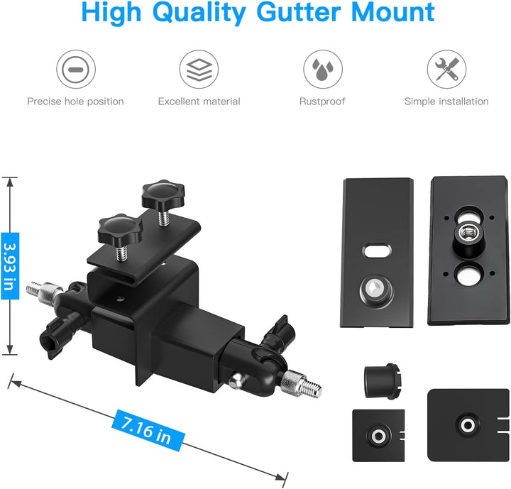 2-in-1 Dachrinnenhalterung für Arlo Solarpanel/Arlo Pro 3/Arlo Ultra/Arlo Ultra 2/Arlo Essential/Arl
