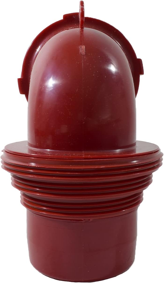 Valterra F02-3112 EZ-Kupplung, 90° Bajonett-Abwassergarnitur, rot, Rot