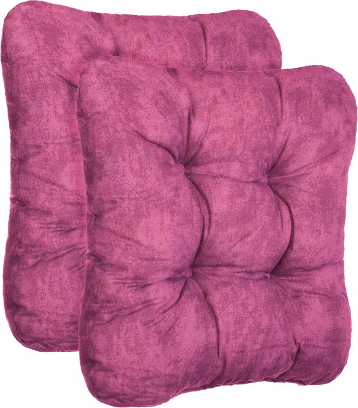 Brandsseller Kissen-Set Sitzkissen Dekokissen Stuhlkissen Zierkissen Stuhlauflage 2er-Set, Beere