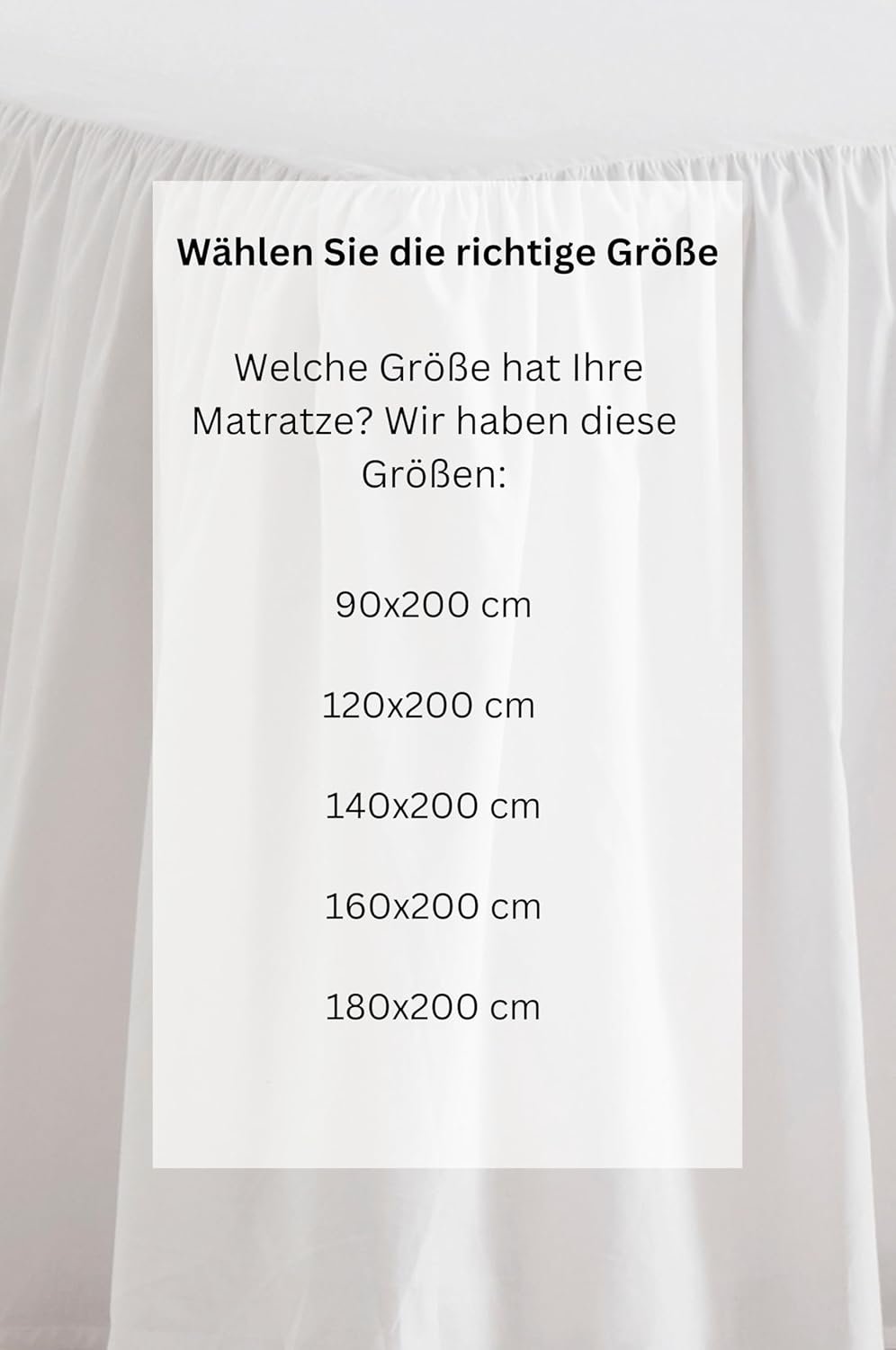 Jotex Zack Volant Betthusse - 100% hochwertige Bio-Baumwolle Bettrock, Höhe 45 cm - Weiss, 90 x 200