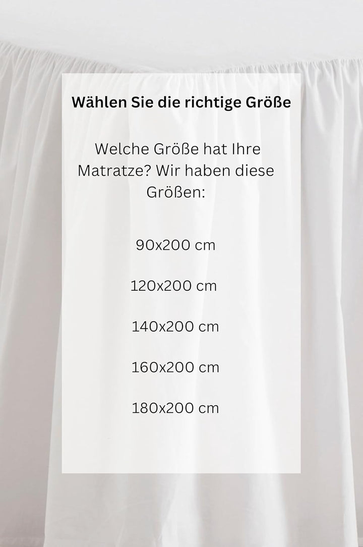 Jotex Zack Volant Betthusse - 100% hochwertige Bio-Baumwolle Bettrock, Höhe 45 cm - Weiss, 90 x 200