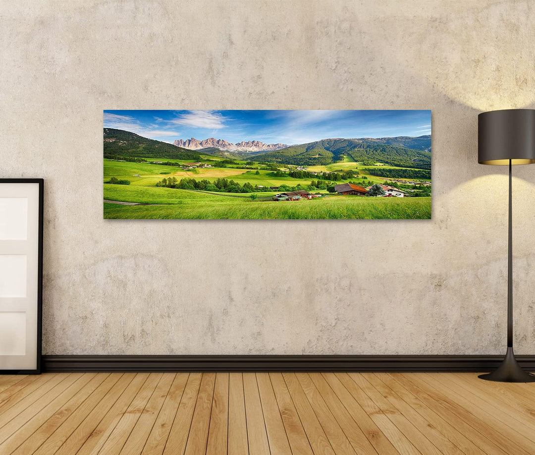 islandburner Bild auf Leinwand Dolomiten Alpen Berg Val Di Funes Bilder Wandbilder Poster Leinwand 1