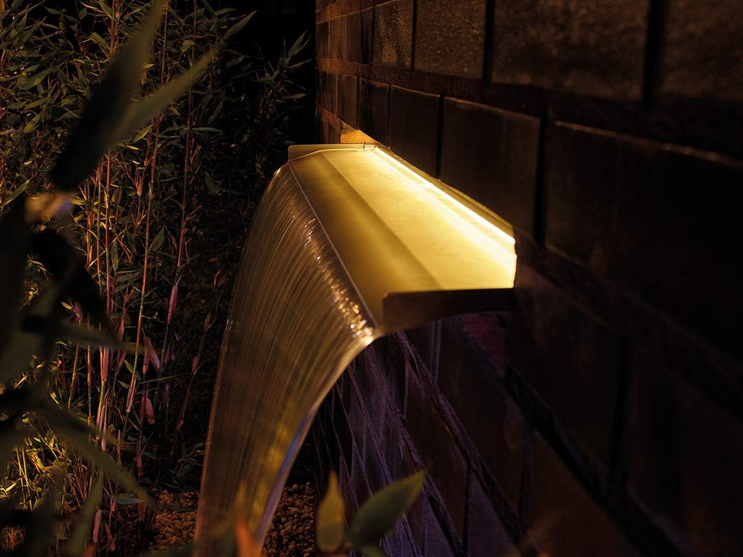 OASE 70772 Waterfall XL 60 - Wasserfall 60 cm breit in Edelstahl-Optik für Wasserspiele im Garten un