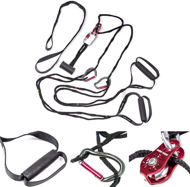 Sport-Thieme Schlingentrainer Switch | Sling Trainer mit Umlenkrolle | Variierbare Seillänge | Türan
