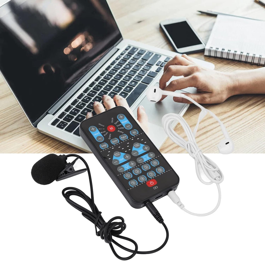 Goshyda Sprachwechsler, Tragbarer -Handheld-Sprachwechsler, 8 Soundeffekte, Soundkartenwechsler, Unt