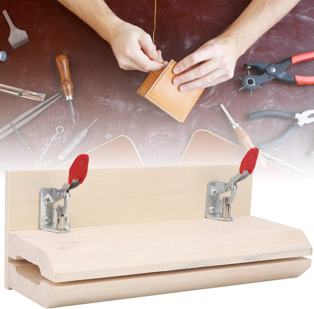 Leder Nähpferd Klemme, Lederhandwerk Handnähpferd Verbesserte Holz Tischklemme für Lederhandwerk Näh