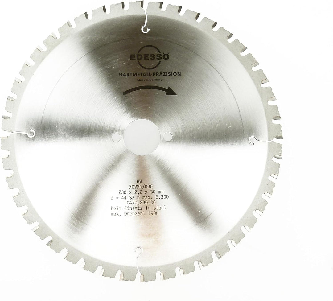 Edessö 47023030 HM-Kreissägeblatt Präzision-Trockenschnitt HW 230x2,2/1,8x30 Z=44 STZ, silber