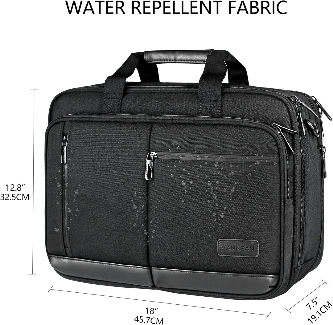 VANKEAN Laptoptasche Damen Herren Business Aktentasche 17.3 Zoll, Passend für bis zu Laptops, Wasser