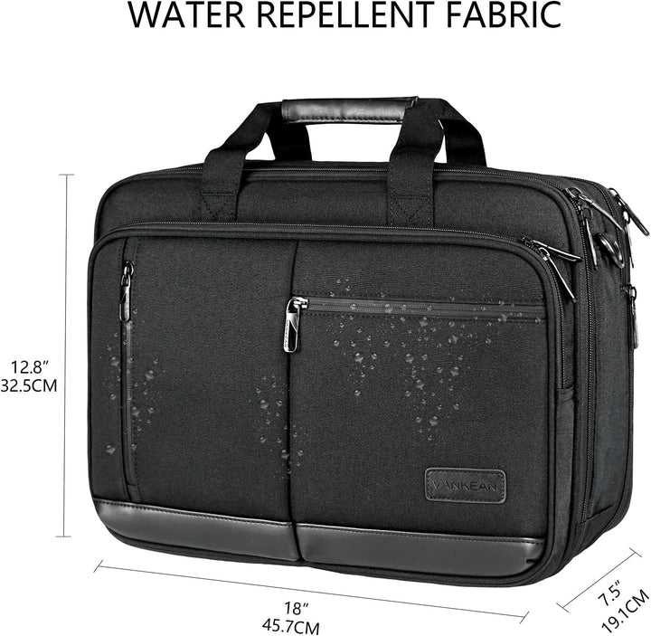 VANKEAN Laptoptasche Damen Herren Business Aktentasche 17.3 Zoll, Passend für bis zu Laptops, Wasser