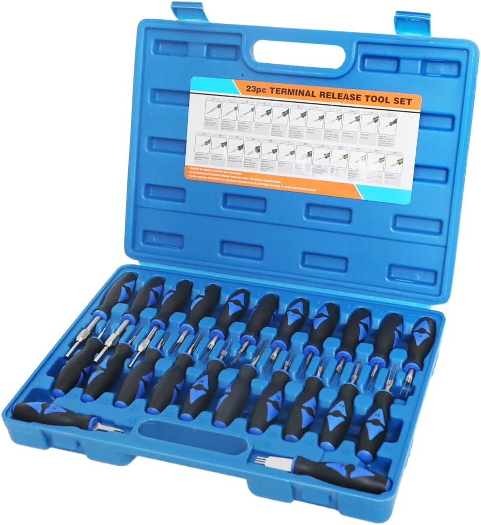VKALTUL Auspinnwerkzeug kfz Set23-tlg terminal Removal Tool kit, Pin Werkzeug KFZ Stecker terminal a