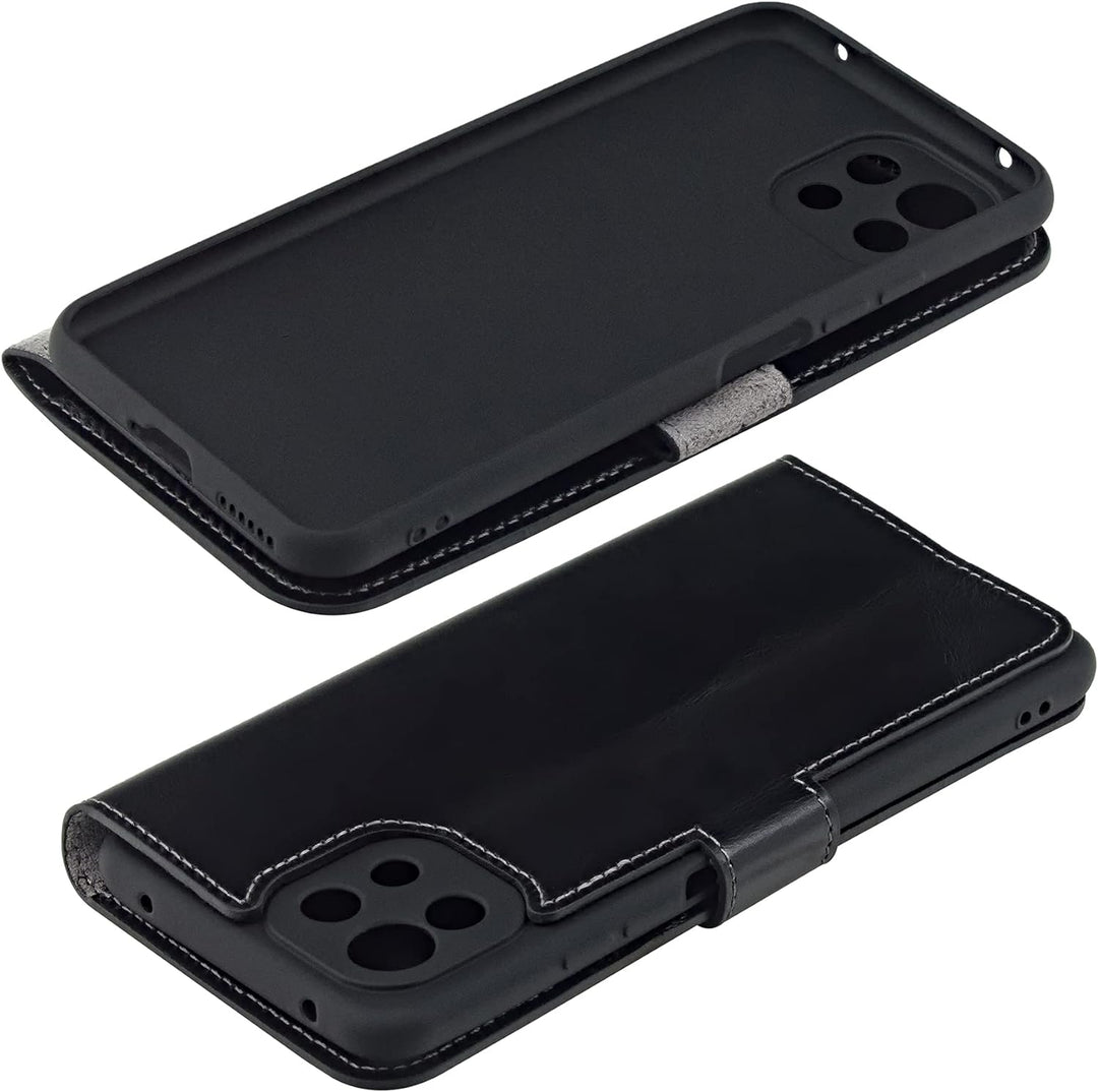 Suncase Book-Style Hülle kompatibel mit Xiaomi Mi 11 Lite 5G Leder Tasche (Slim-Fit) Lederhülle Hand