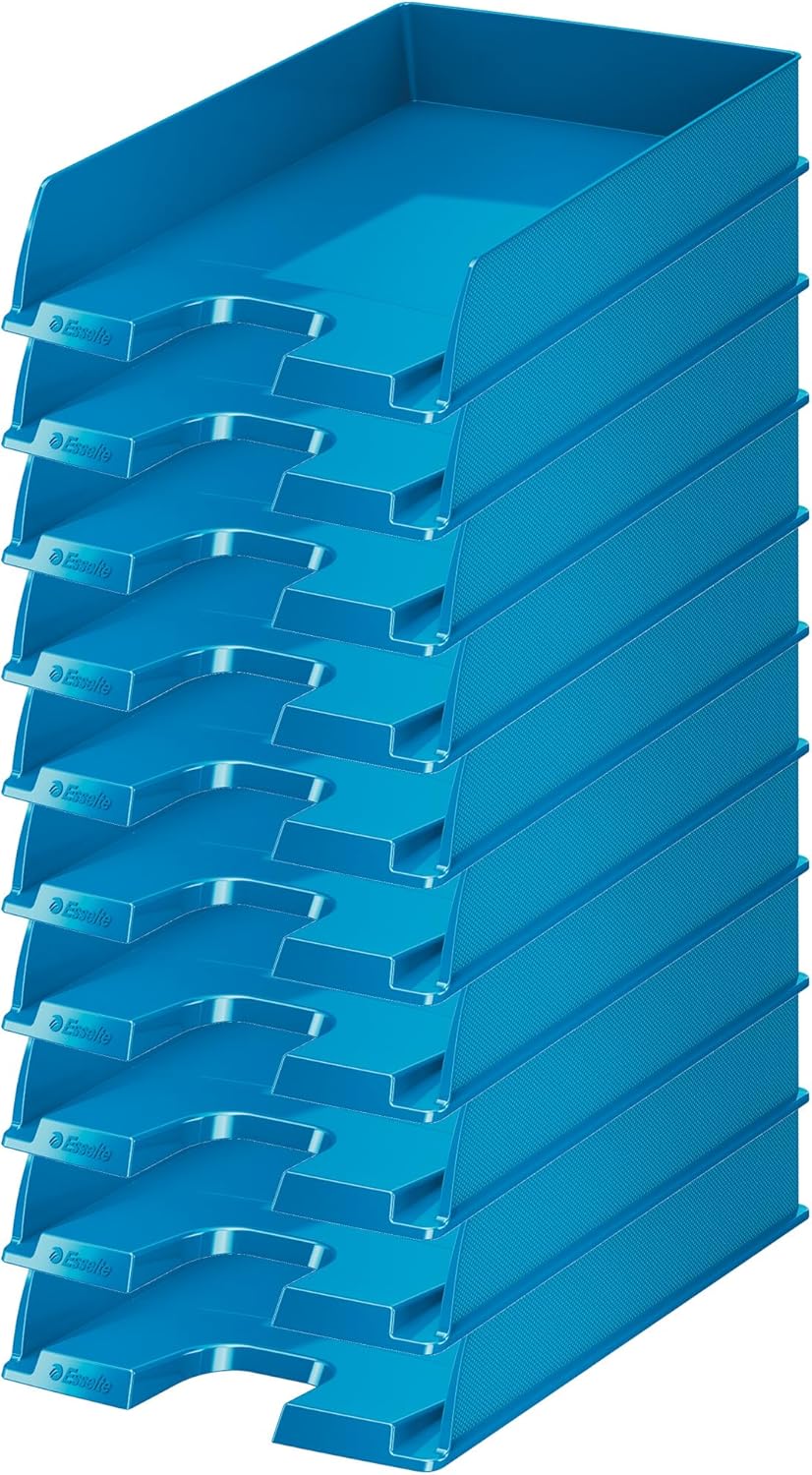 Esselte Briefkorb, A4, 10er Pack, Blau, VIVIDA, Europost, 623926