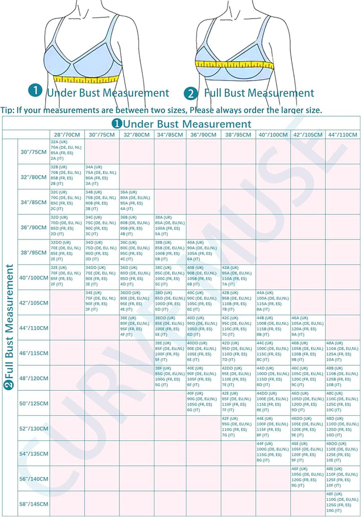 Curve Muse Damen Übergrösse Minimizer Bügel-BH mit Stickspitze - 2er Pack 75D Braun, Pfirsich Bernst