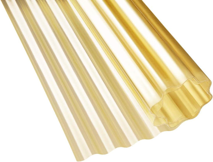 Polyester Lichtwellbahn/Wellpolyester gelb transparent (30000 x 1000 mm), 30000 x 1000 mm