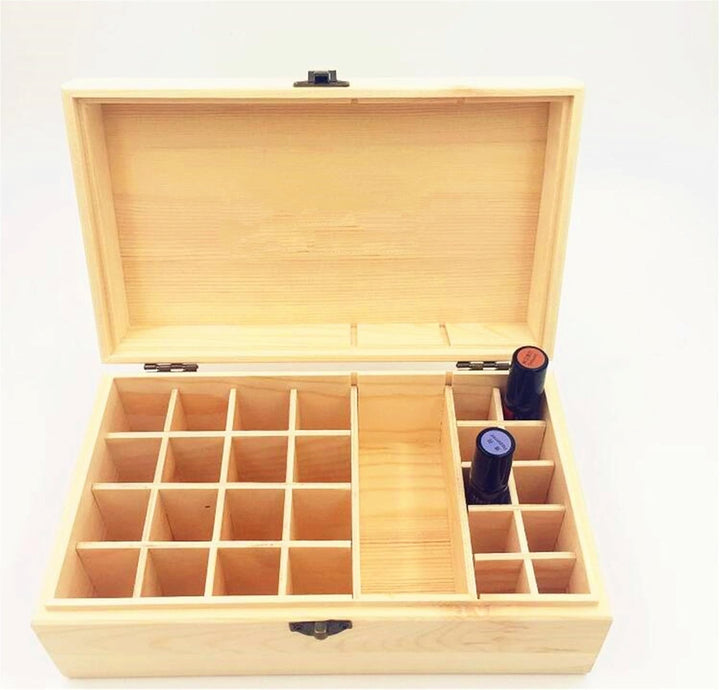 CHSEEA Ätherisches Öl Display Ständer Gestell Halter Organisator, 36 Löcher Holz Box Veranstalter Au