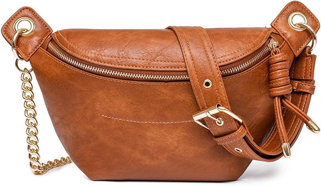 FANDARE Elegant Brusttasche Damen Handy Umhängetasche PU Leder Sling Bag Damen zum Umhängen Schulter