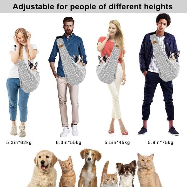 CUBY Hundetragetasche, Sommer Hund Tragetasche, Atmungsaktiv und verstellbar Haustier-Schlinge Trage