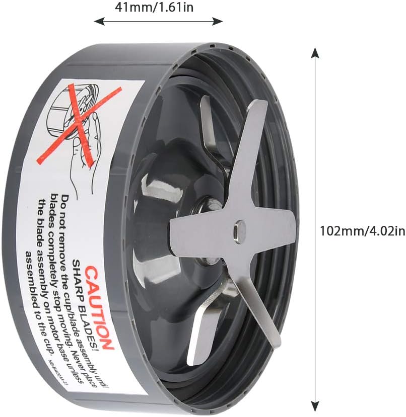 TIMESETL Kreuzklingenaufsatz Klingenbasis aus Edelstahl, kompatibel für NutriBullet 600 W und 900 W,