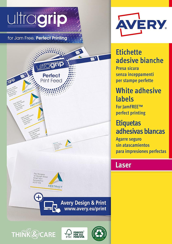 Avery Mini-Etiketten (für Laserdrucker, Value Pack) weiss