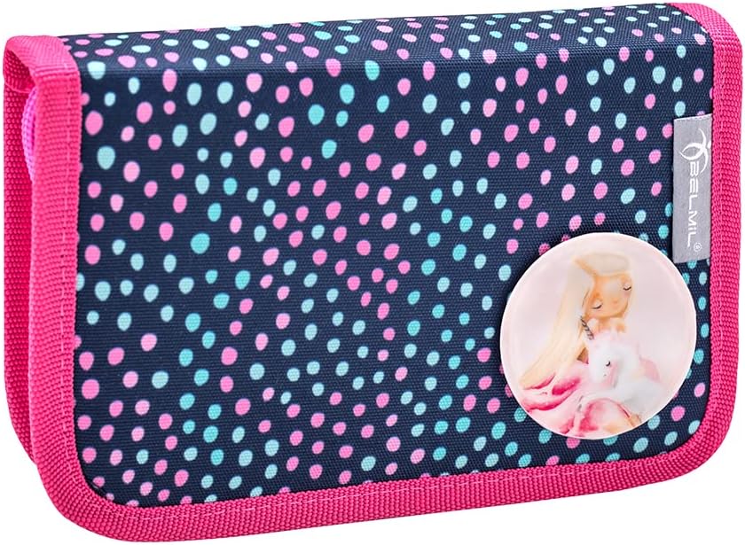 Belmil ergonomischer Schulrucksack Schulranzen Set 5-teilig für Mädchen mit PATCH Set, Brustgurt, Hü