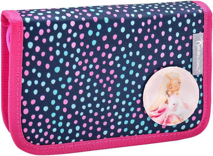 Belmil ergonomischer Schulrucksack Schulranzen Set 5-teilig für Mädchen mit PATCH Set, Brustgurt, Hü