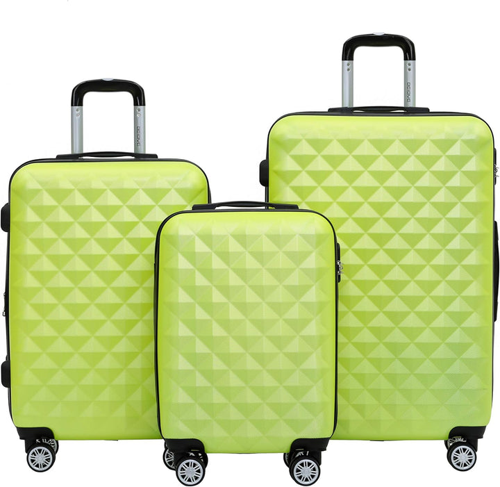 BEIBYE Kofferset 4 Zwillingsrollen Hartschale Trolley Koffer Reisekoffer Reisekofferset Gepäckset in