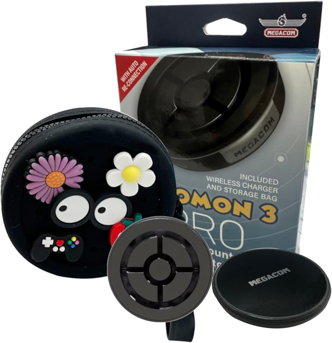 MEGACOM DuoMon 3 Pro-Version – Kabelloses Laden, Automatisches Drehen/Automatisches Fangen/Dual-Acco