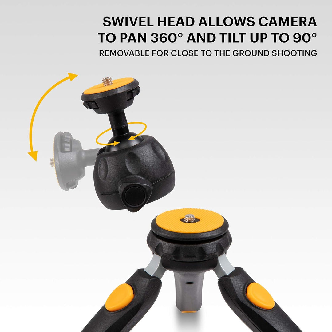 KODAK PhotoGear Mini-Stativ mit Fernbedienung, 360°-Kugelkopf, kompaktes 22,9 cm Tischstativ, 27,9 c