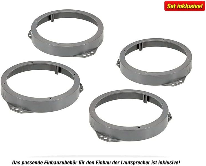 Mediadox MB Quart Front/Heck 16,5cm/165mm Auto Lautsprecher/Boxen/Speaker Komplett-Set kompatibel fü