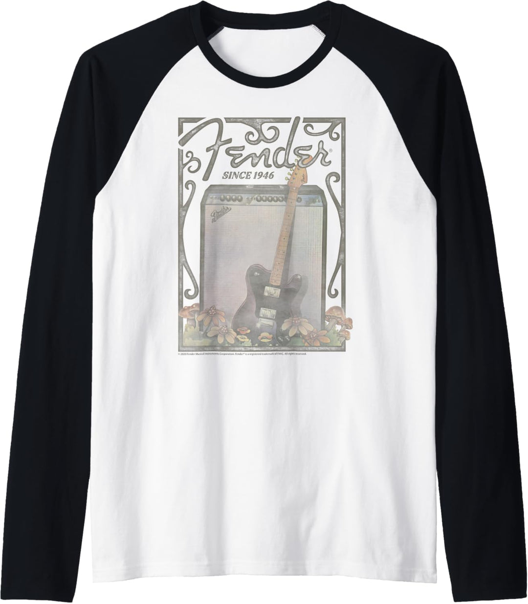 Fender Since 1946 Floral Poster Raglan