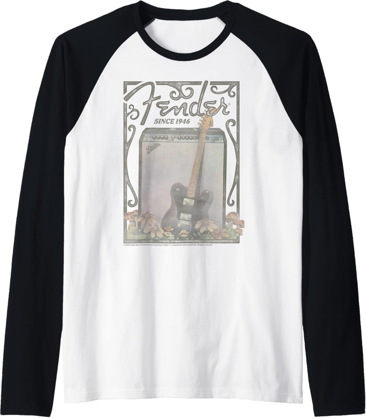 Fender Since 1946 Floral Poster Raglan