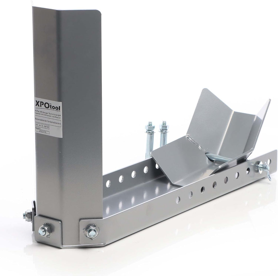 XPOtool Motorradständer für 8-24" bis 450 kg, 145 mm Reifenbreite, Motorradwippe aus Stahl für Vorde